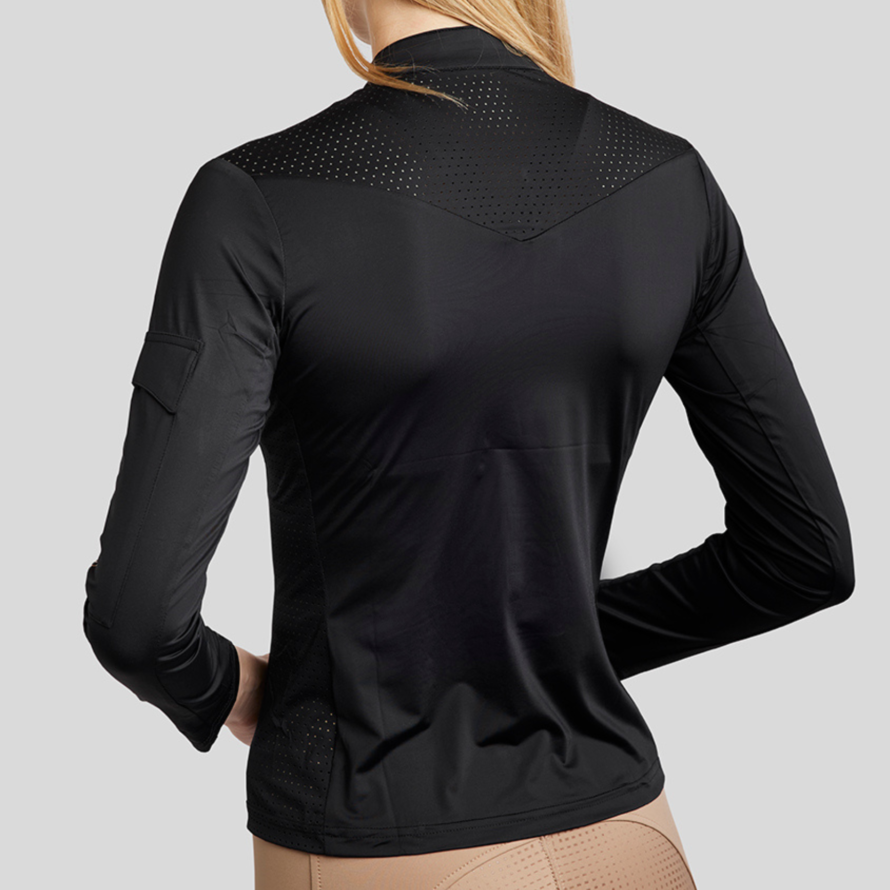 Montar MoZendaya Ladies Long Sleeve Performance Training Shirt, Black