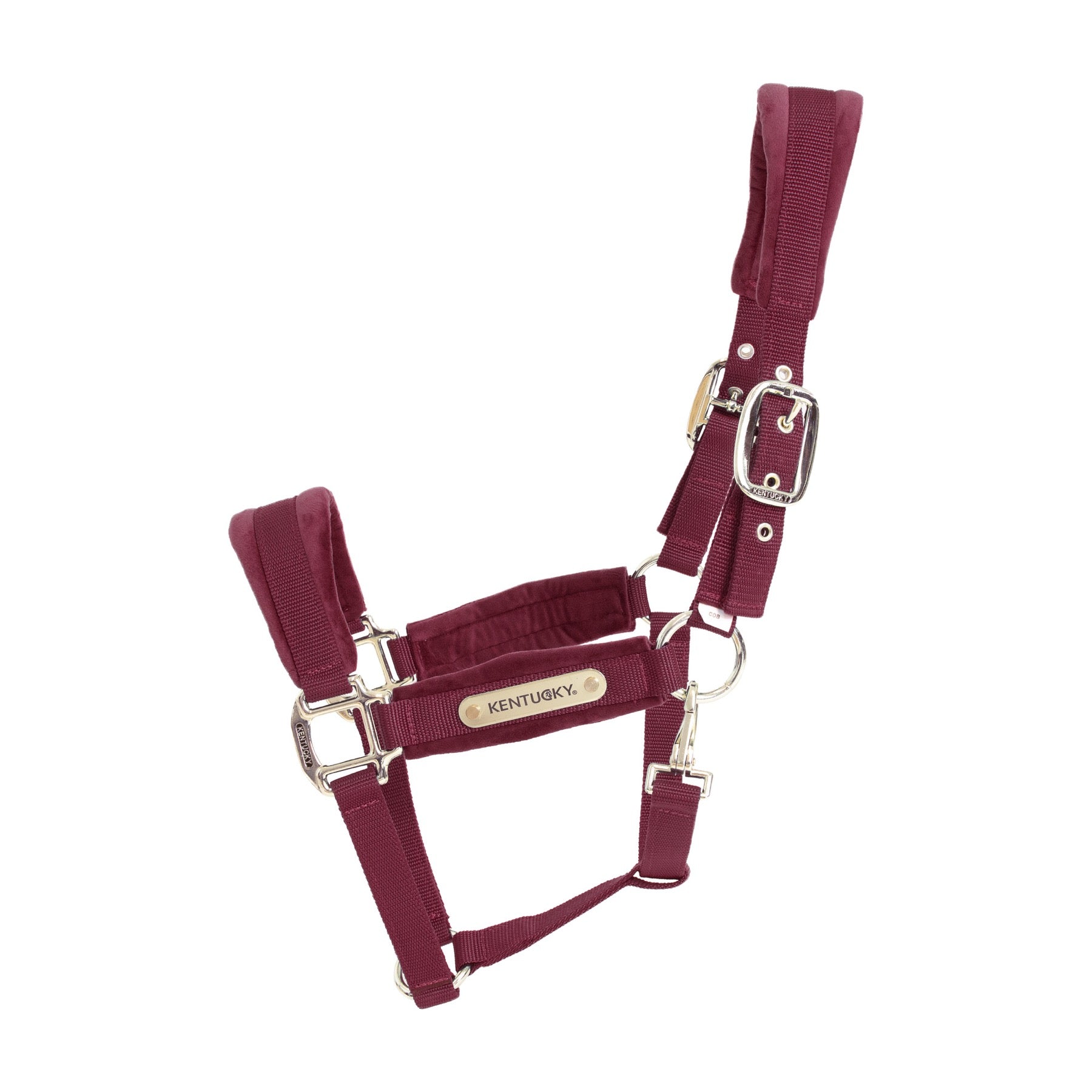 Kentucky Horsewear Velvet Halter, Bordeaux