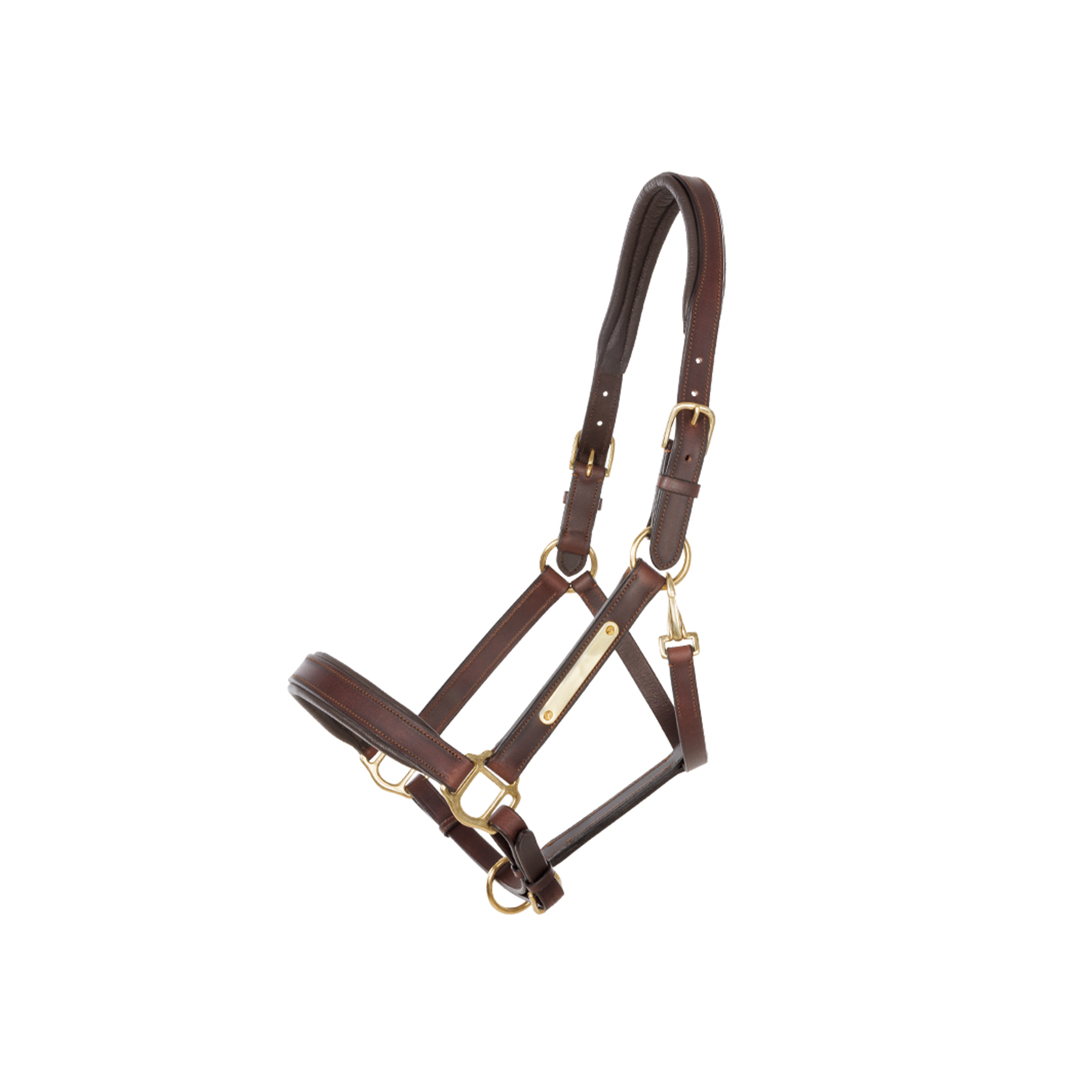 Kavalkade Cinta Leather Halter, Brown with Brass