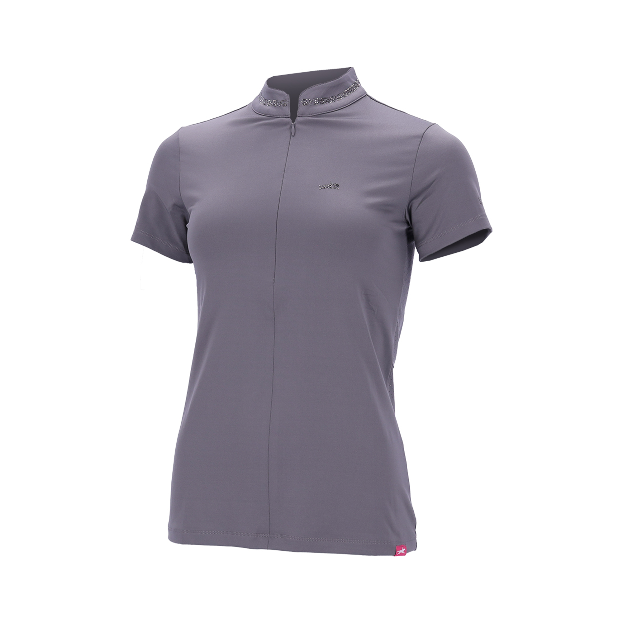 Schockemohle Summer Page Style Ladies Short Sleeve Training Shirt, Slate Grey