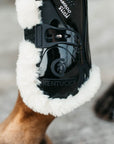 Kentucky Horsewear Vegan Sheepskin Bamboo Tendon Boots, Black