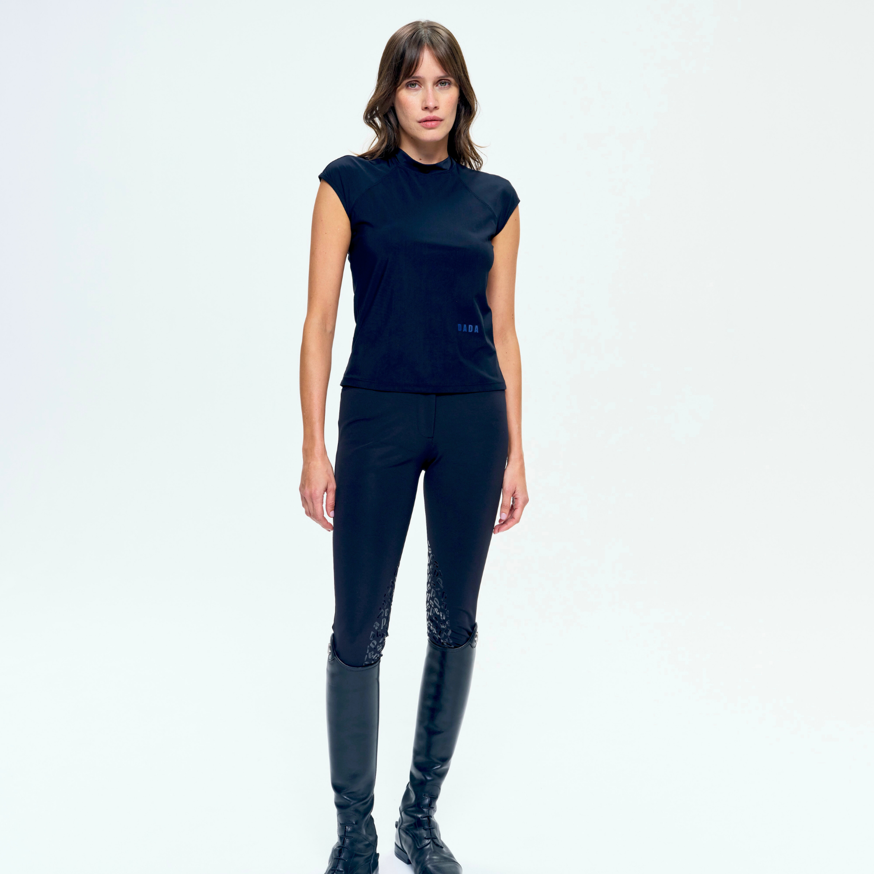 Dada Sport Kit New Ladies Knee Grip Breeches, Black