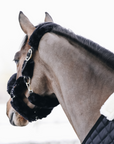 Kentucky Horsewear Sheepskin Shipping Halter, Black