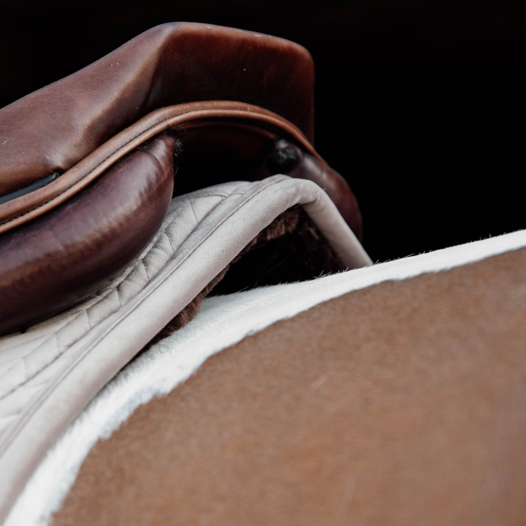 Kentucky Horsewear Skin Friendly Saddle Pad Velvet Dressage, Beige