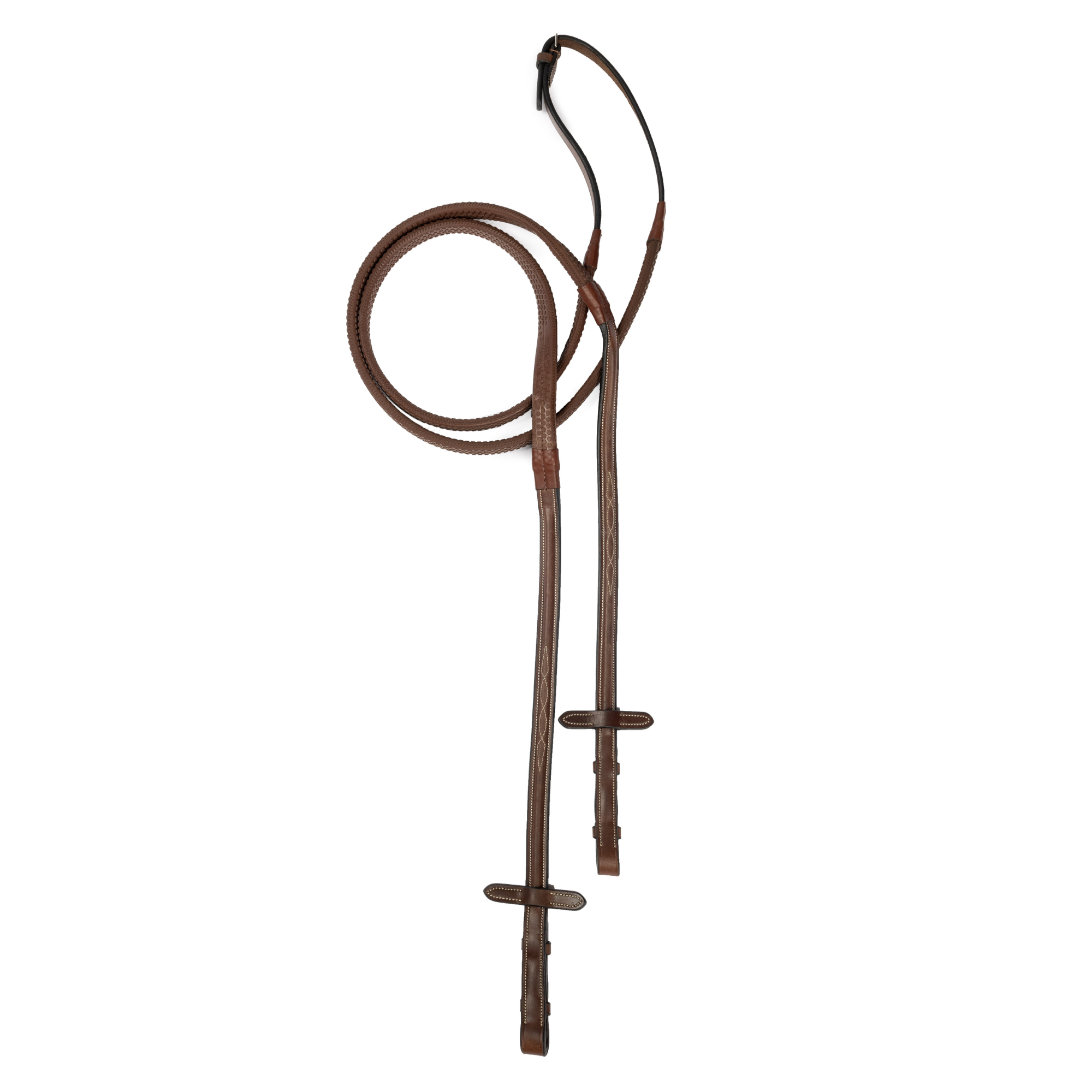ADT Tack Imperial Rubber Reins, Brown