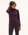 Dada Consul Ladies Funnel Collar Long Sleeve T-Shirt, Dark Muscat
