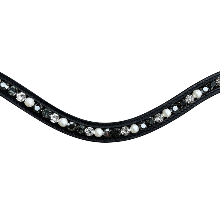 Lumiere Equestrian Mercury Browband, Black Leather