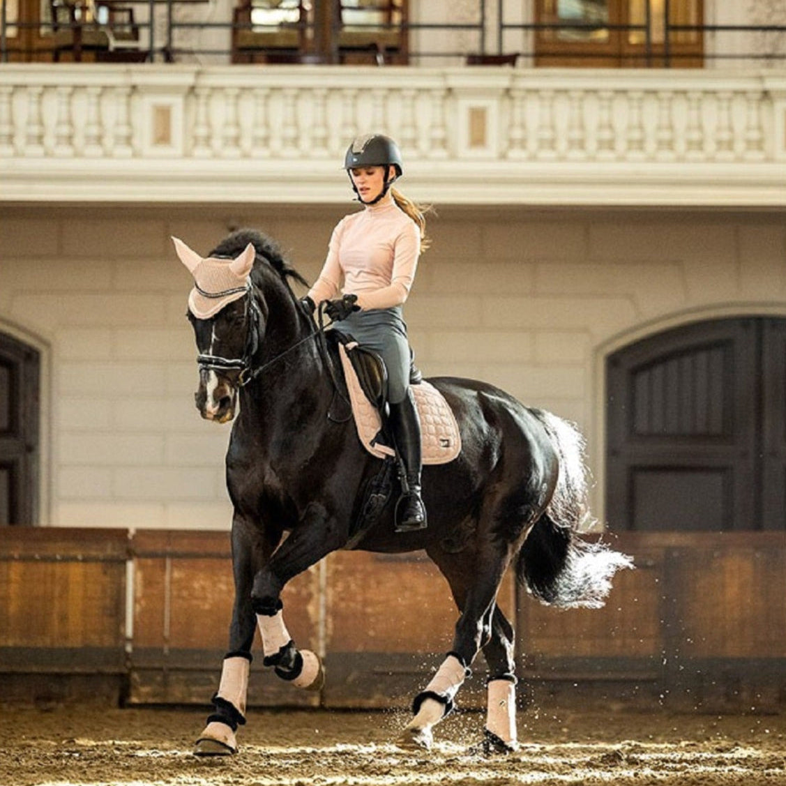 BR Equestrian Over Reach Boots Djoy, Adobe Rose