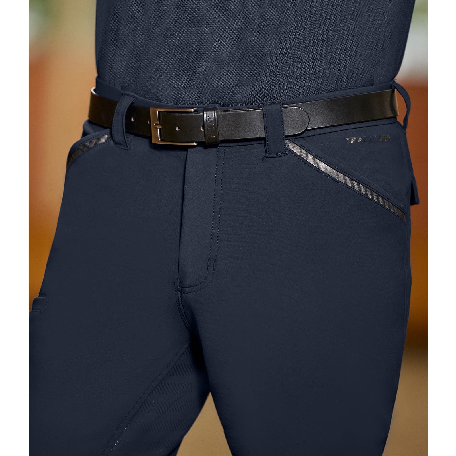 Waldhausen Marc Silicon Men's Knee Grip Breeches, Deep Blue