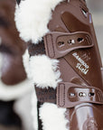 Kentucky Horsewear Vegan Sheepskin Bamboo Tendon Boots, Brown