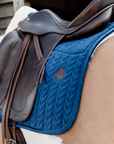 Kentucky Horsewear Skin Friendly Saddle Pad Velvet Dressage, Navy
