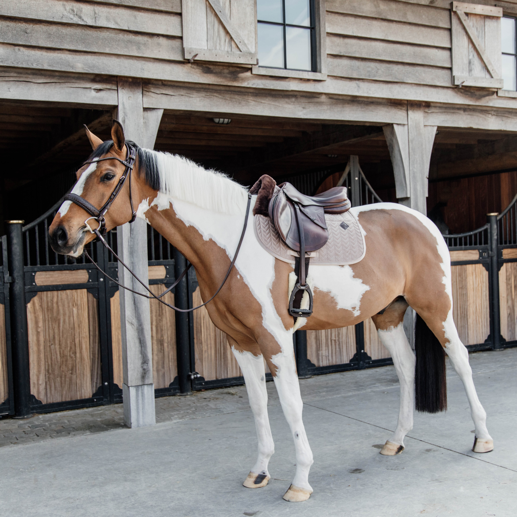 Kentucky Horsewear Skin Friendly Saddle Pad Velvet Jumping, Beige