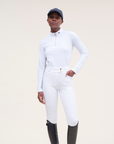 Dada Sport Kit New Ladies Knee Grip Breeches, White