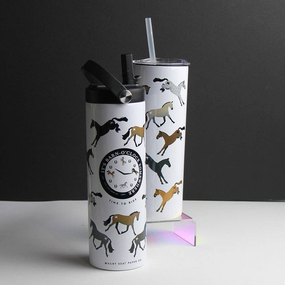 Hunt Seat Paper Co. Barn O'Clock Stainless Steel Water Bottle