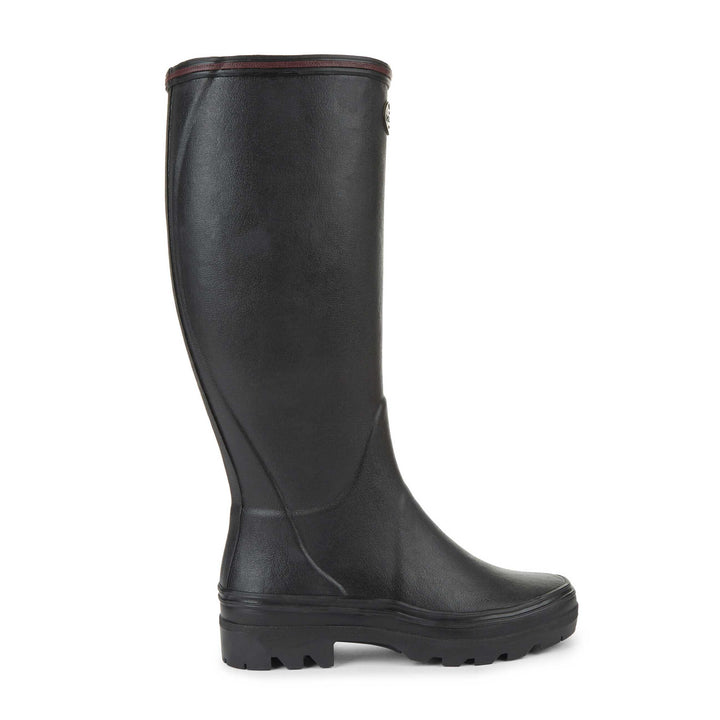 Le Chameau Women's Giverny Jersey Lined Waterproof Boots, Noir