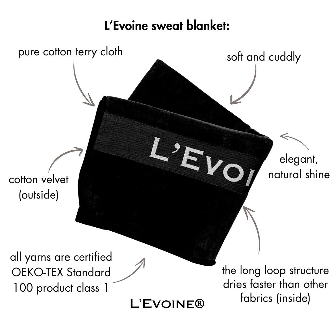 L'Evoine Terry Blanket, Black