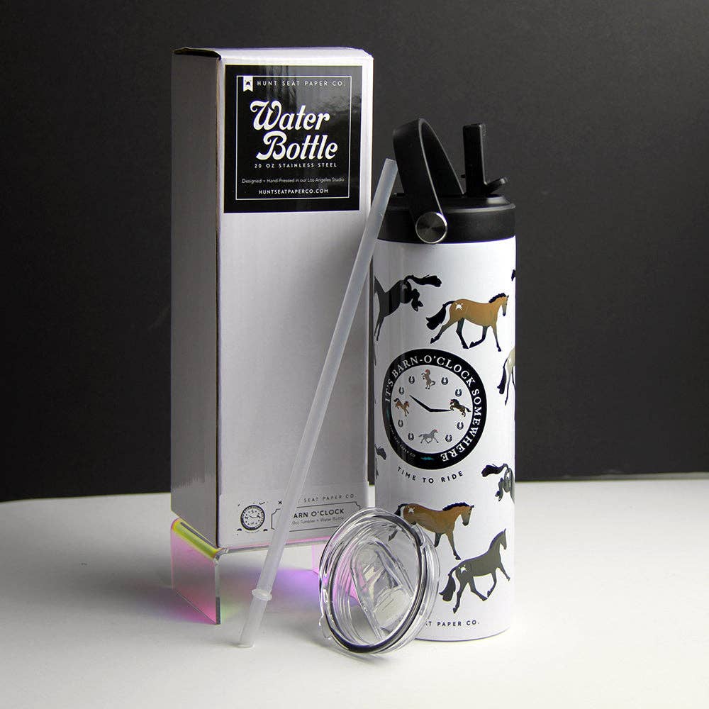 Hunt Seat Paper Co. Barn O'Clock Stainless Steel Water Bottle