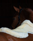 Acavallo CC Therapeutic Gel Non Slip Pad with Sheepskin, Transparent/Natural