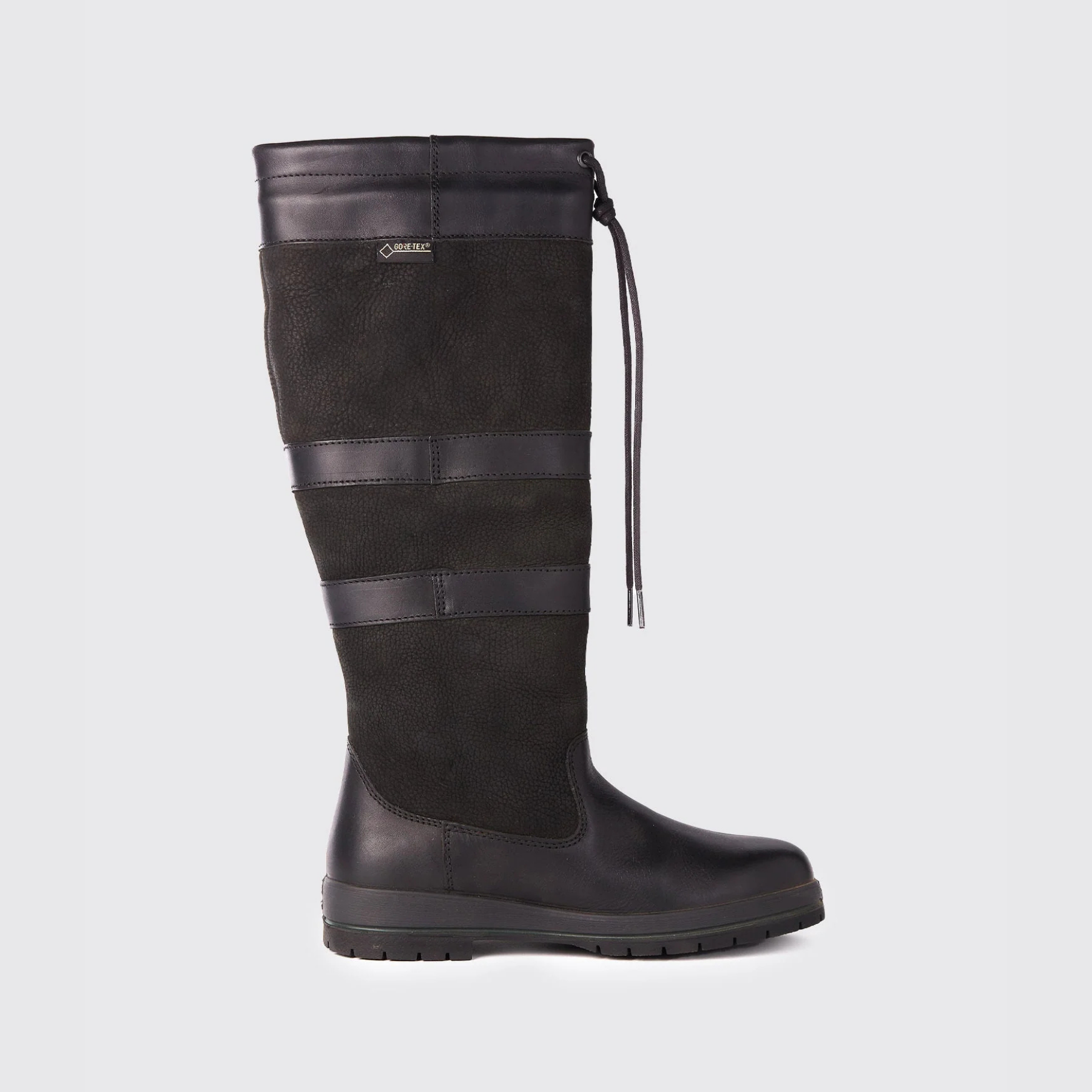 Dubarry Ireland Galway Ladies Waterproof Leather Country Boot in Black/Black