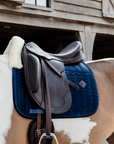 Kentucky Horsewear Skin Friendly Saddle Pad Velvet Dressage, Navy