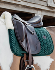 Kentucky Horsewear Skin Friendly Saddle Pad Velvet Dressage, Pine Green