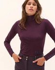 Dada Consul Ladies Funnel Collar Long Sleeve T-Shirt, Dark Muscat