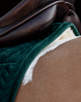 Kentucky Horsewear Skin Friendly Saddle Pad Velvet Jumping, Pine Green