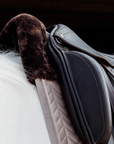 Kentucky Horsewear Skin Friendly Saddle Pad Velvet Dressage, Beige