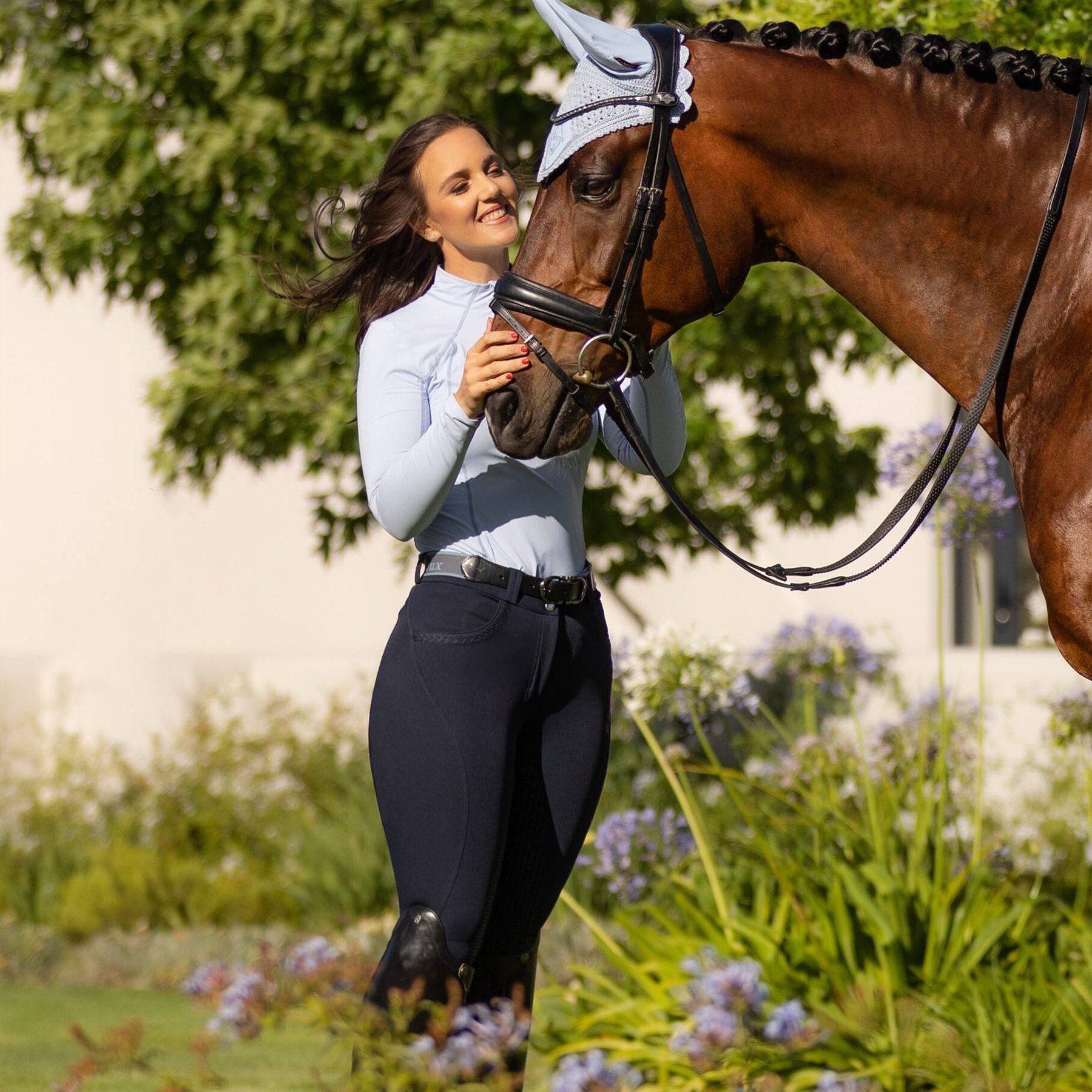 LeMieux Amara II Ladies Knee Grip Breeches, Navy