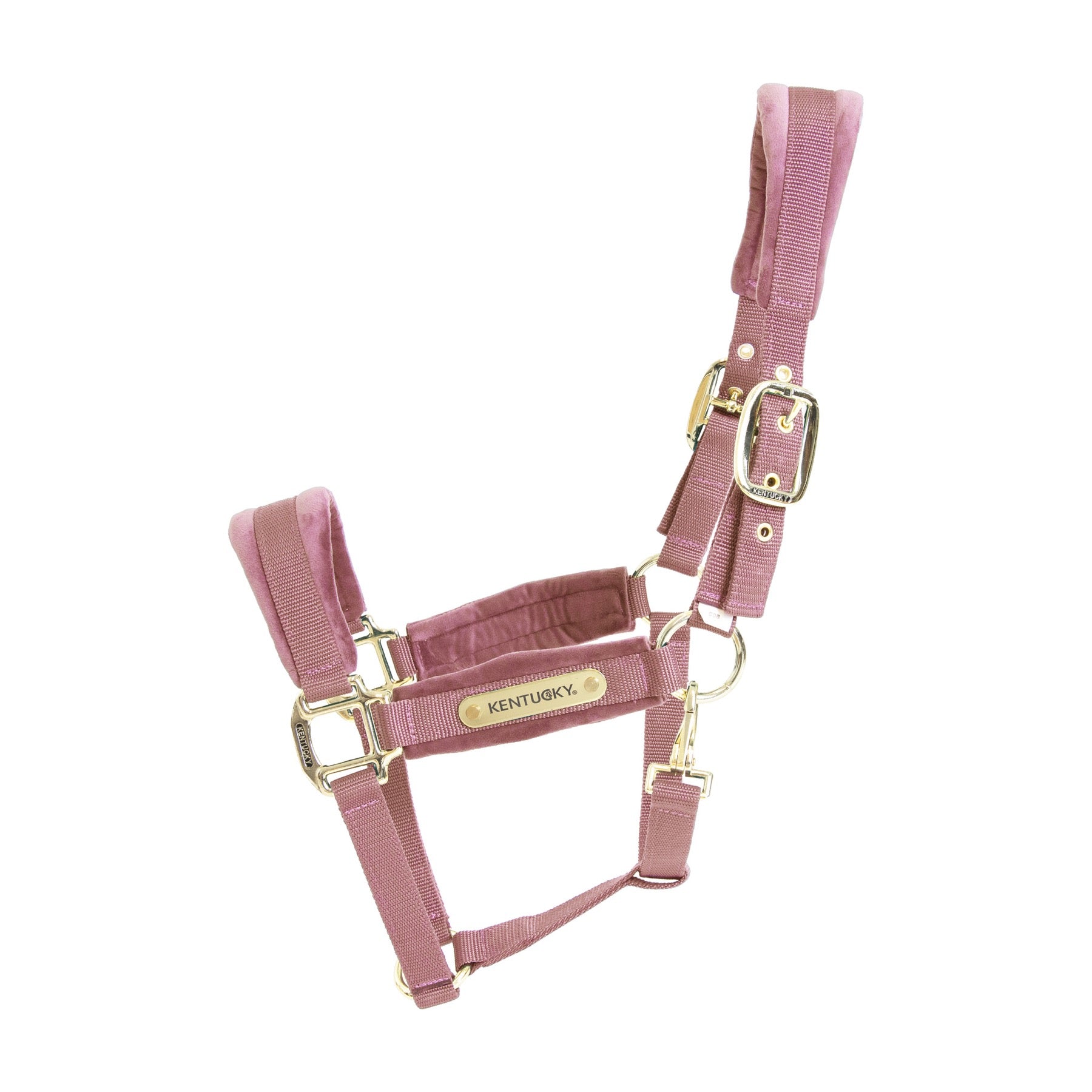 Kentucky Horsewear Velvet Halter, Old Rose