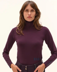 Dada Consul Ladies Funnel Collar Long Sleeve T-Shirt, Dark Muscat