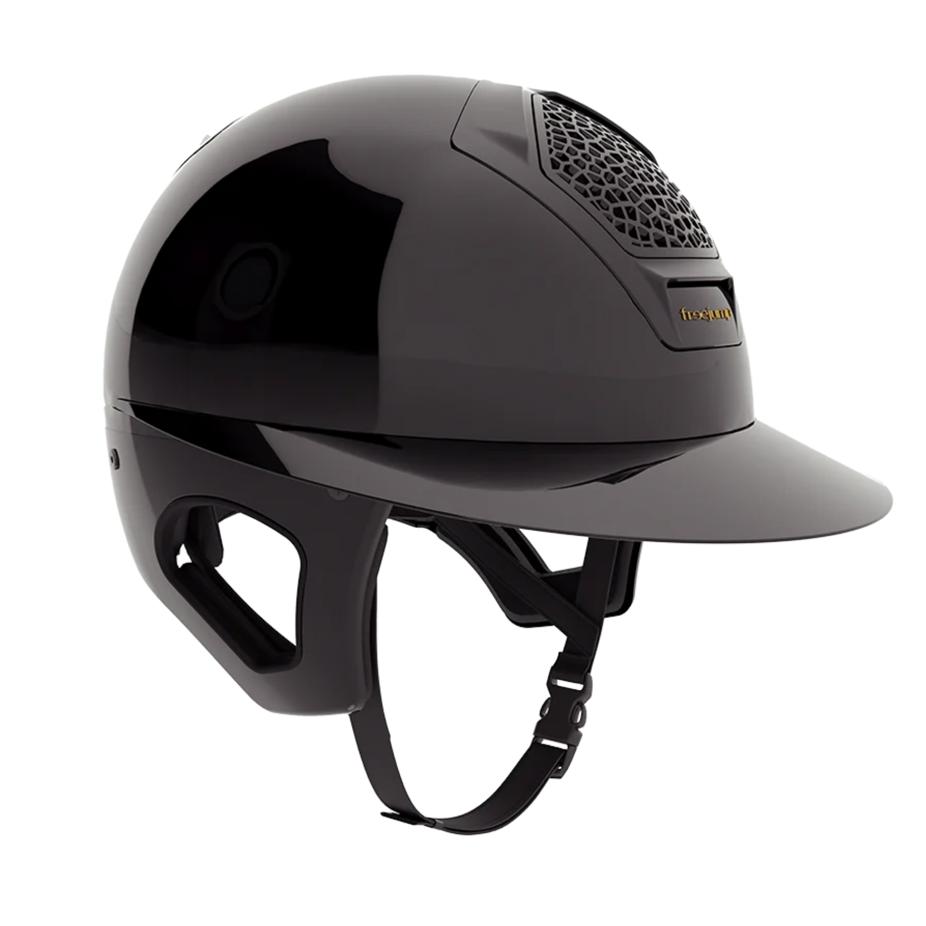 Freejump Voronoï Wide Brim Helmet with Temporal, Black Glossy