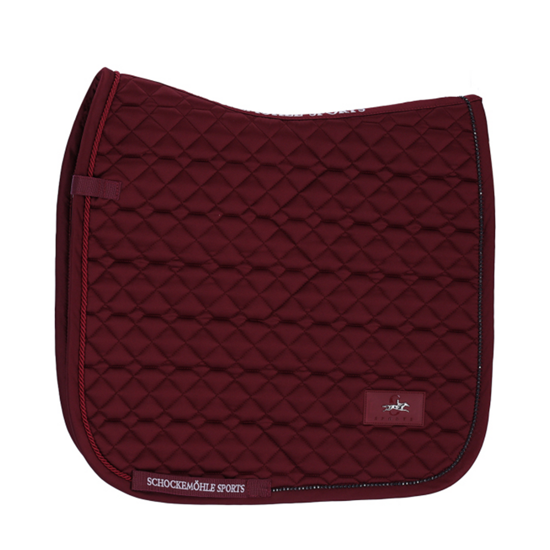 Schockemohle Crystal Brilliance Dressage Saddle Pad, Dark Cherry