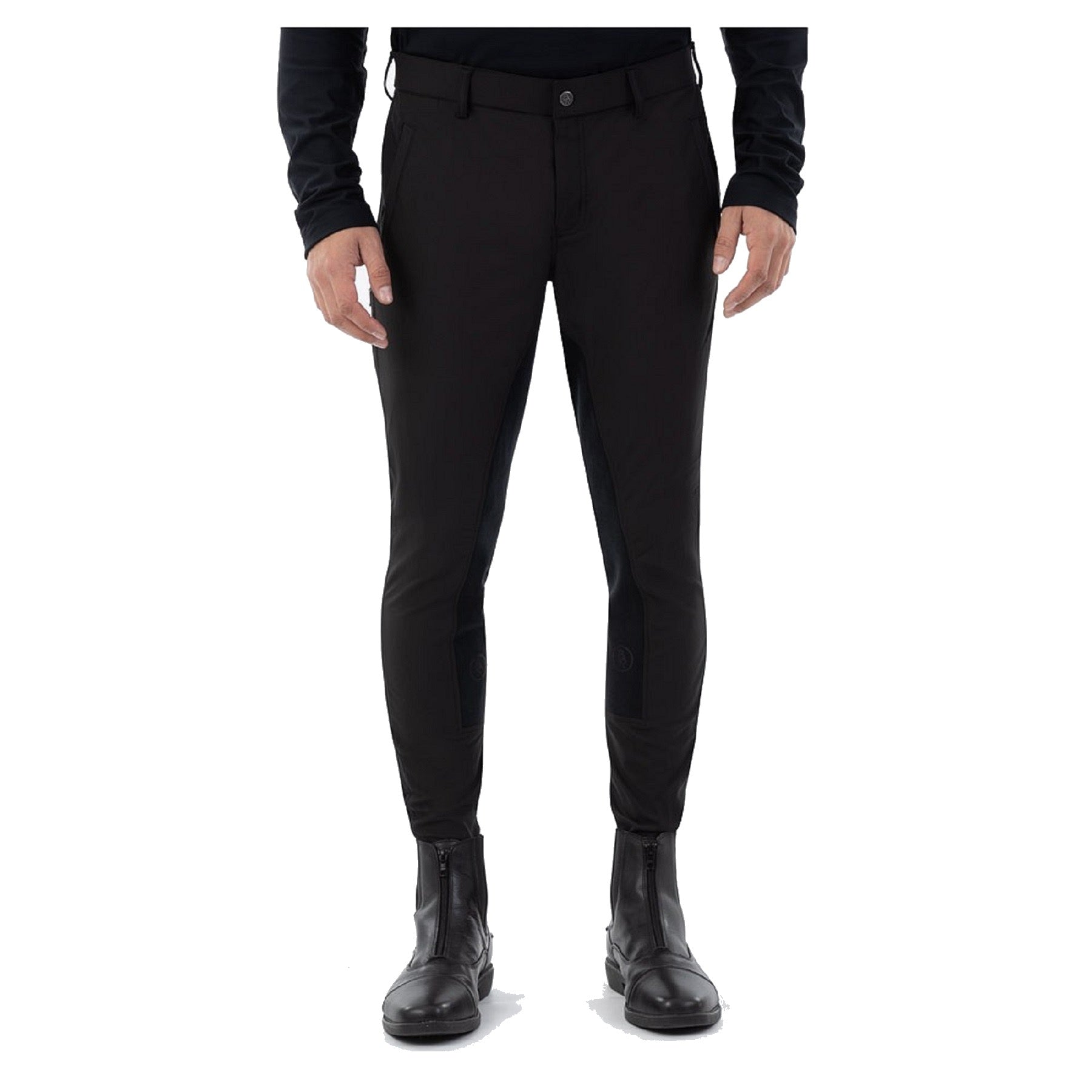 BR Equestrian Men's Full Seat Riding Breeches Denzel Microfiber Seat, Meteorite