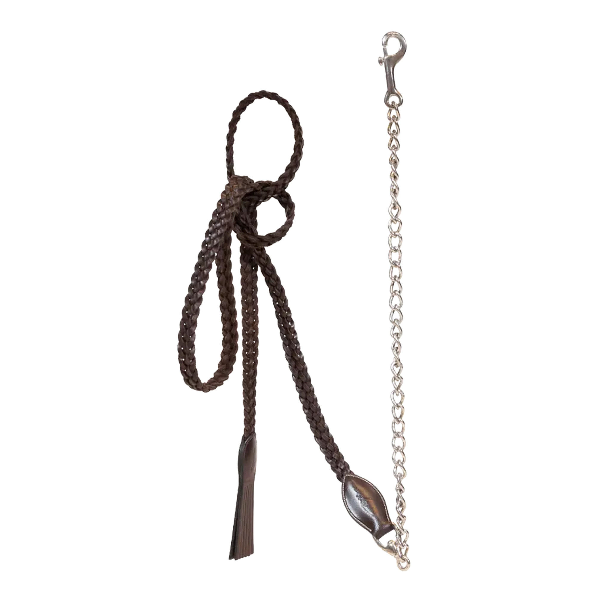 Dy'on Plaited Lead with Chain, Working by Dy'on, Brown