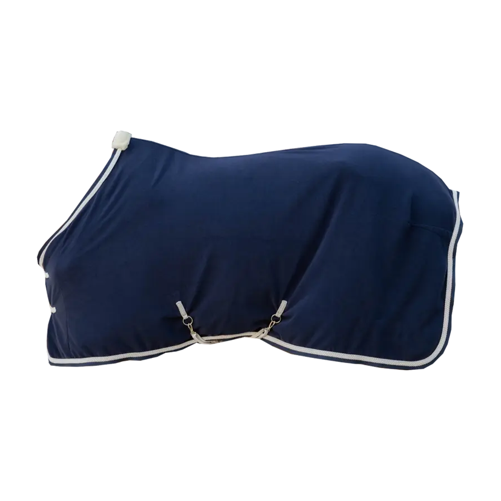 Kentucky Horsewear Fleece Rug Plaited Rope, Navy