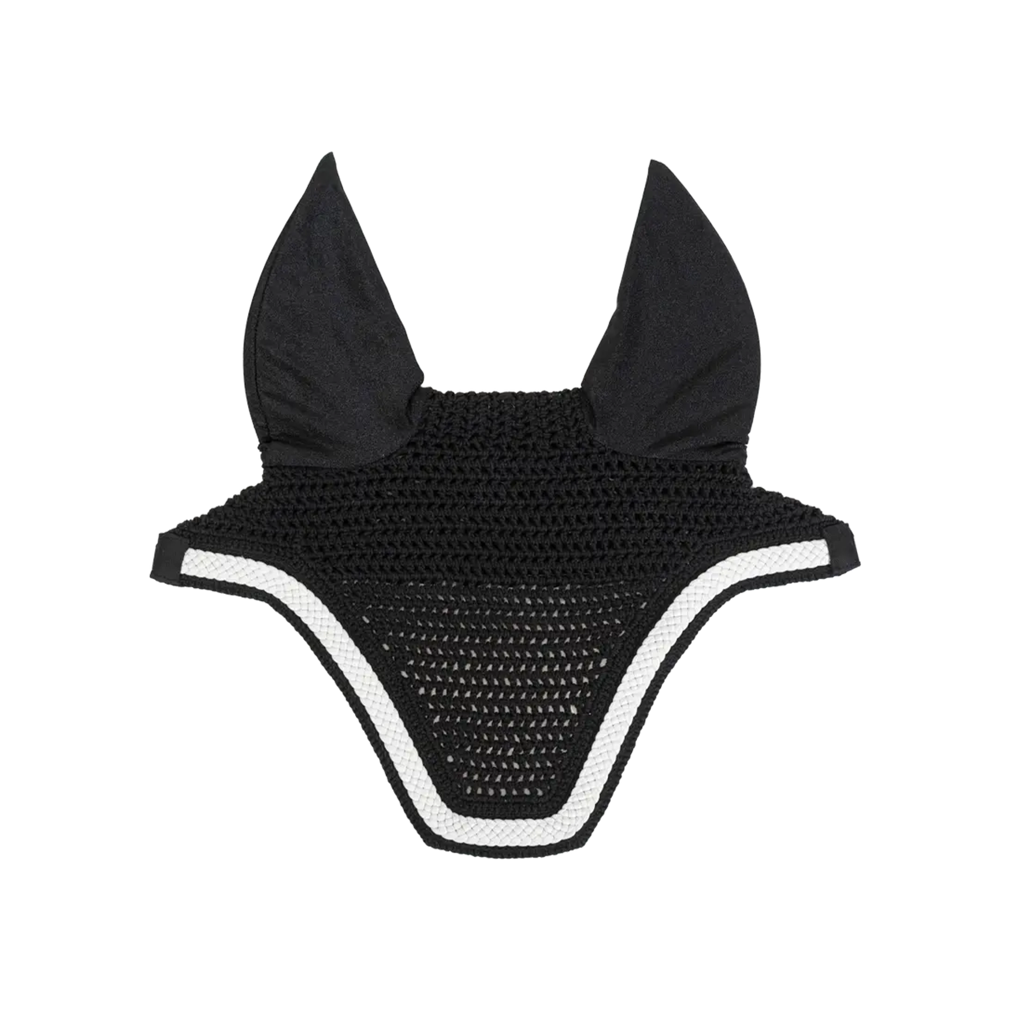 Kentucky Horsewear Fly Veil Wellington with Plaited Cord, Black