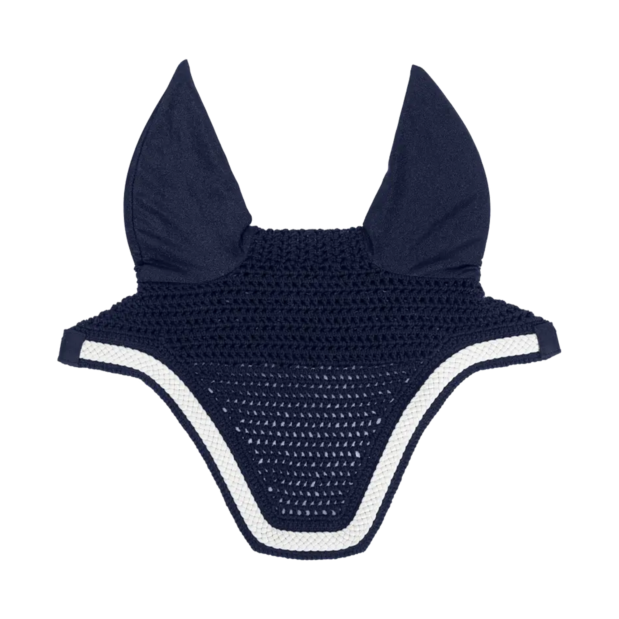 Kentucky Horsewear Soundless Fly Veil Wellington with Plaited Cord, Navy