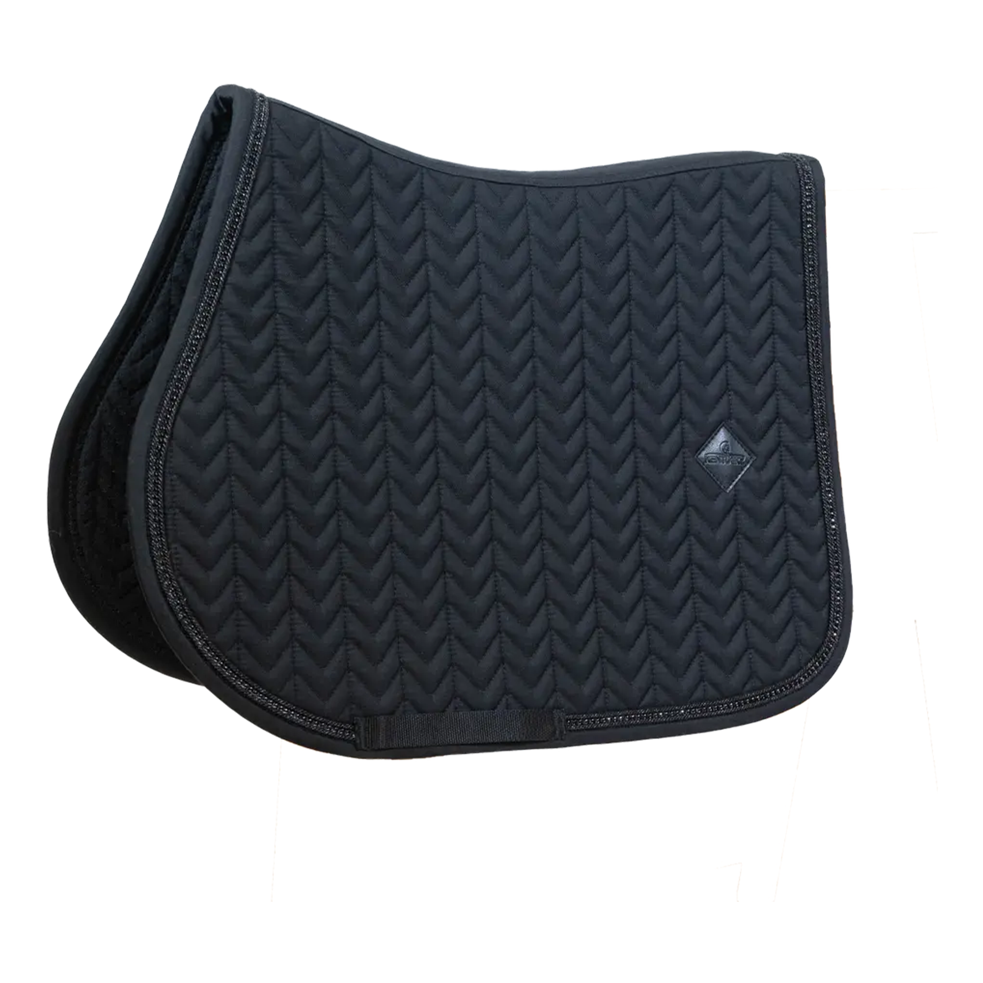 Kentucky Horsewear Show Jumping Saddle Pad with Metal Chain, Black