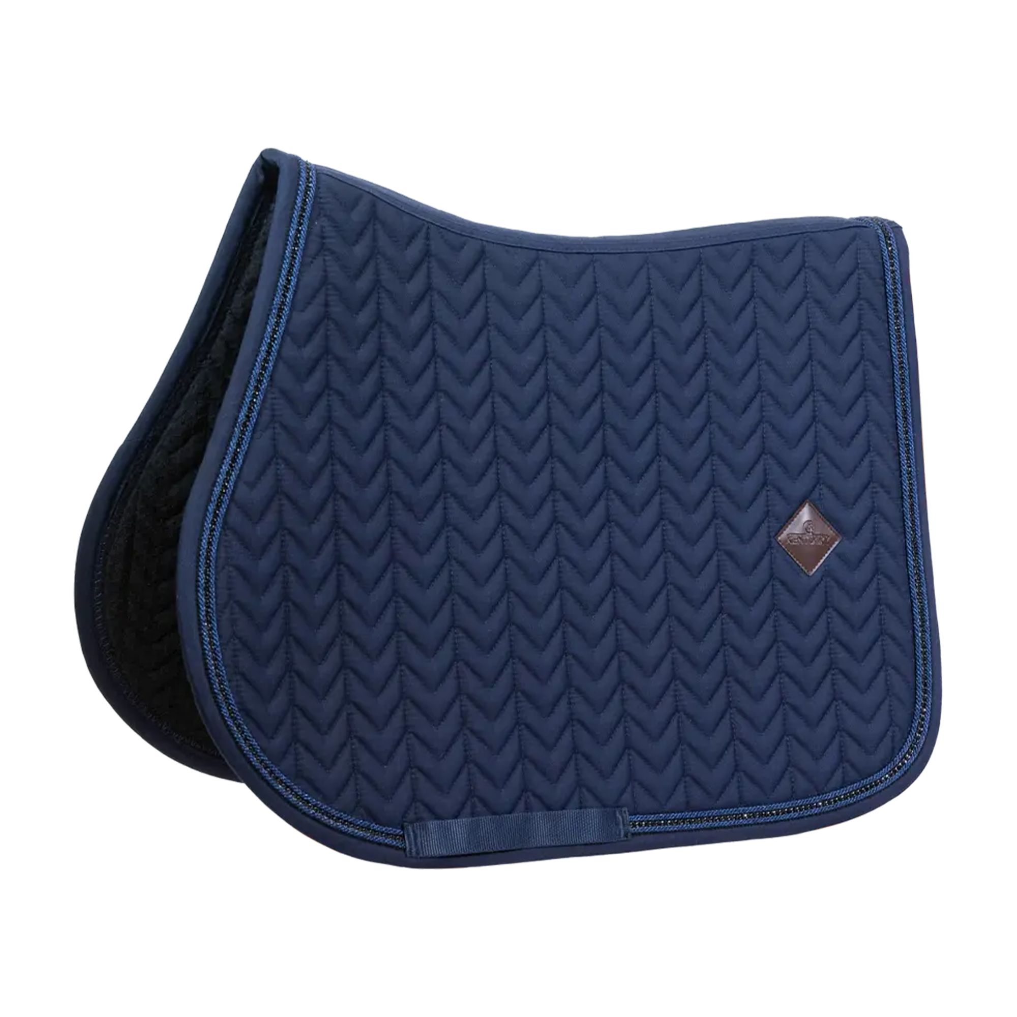 Kentucky Horsewear Show Jumping Saddle Pad with Metal Chain, Navy