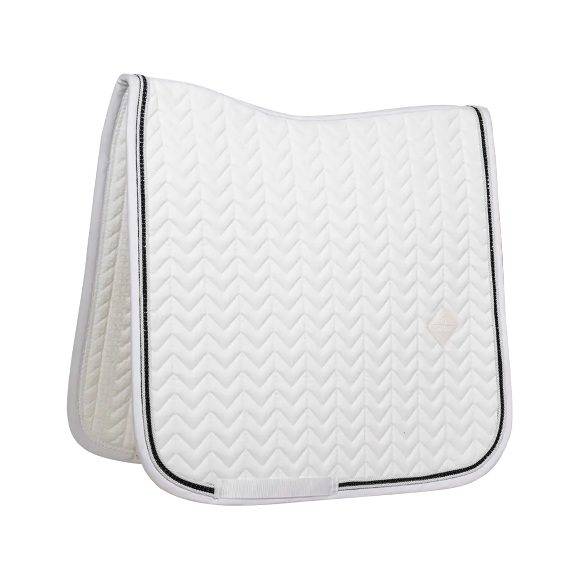 Kentucky Horsewear Dressage Saddle Pad with Metal Chain, White