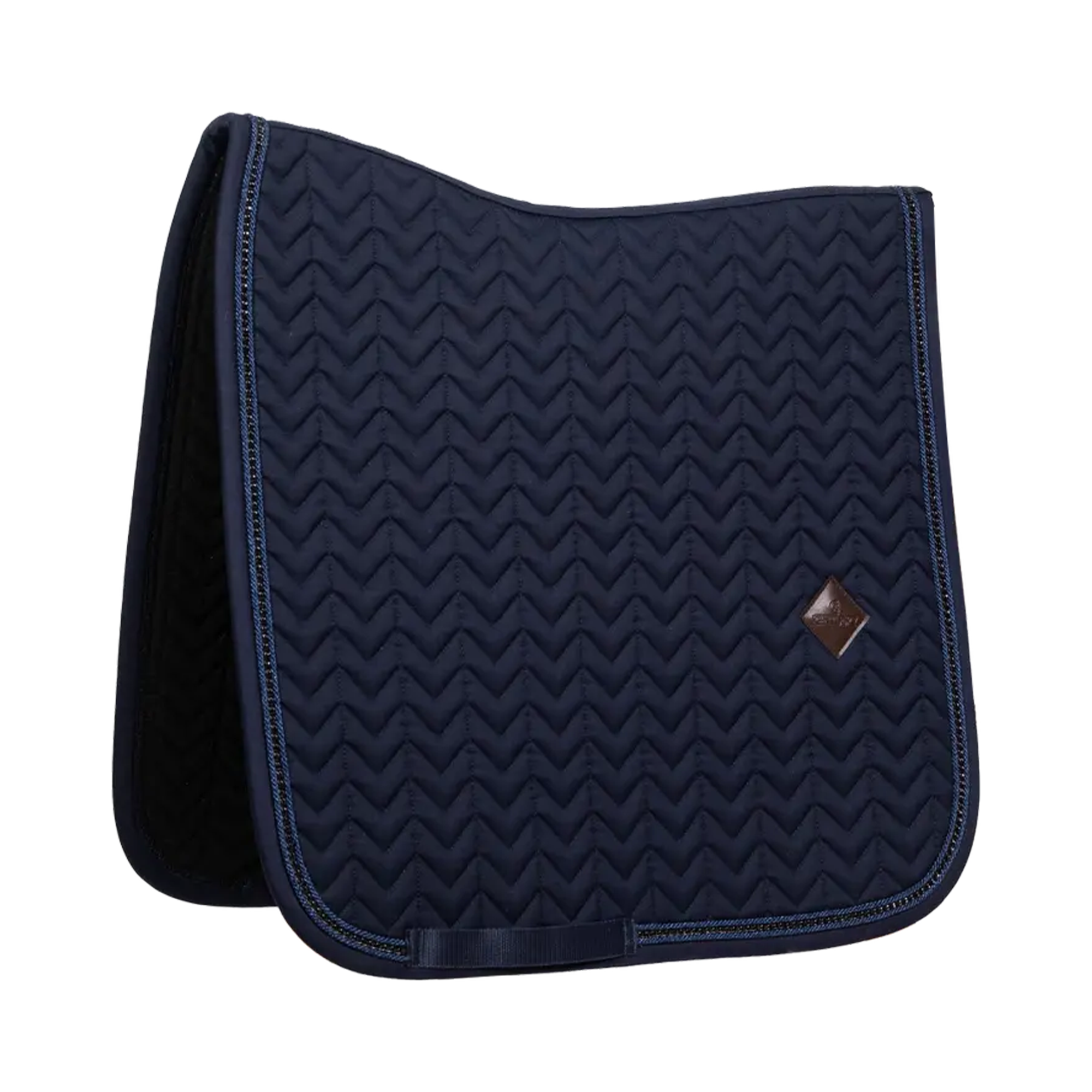 Kentucky Horsewear Dressage Saddle Pad with Metal Chain, Navy