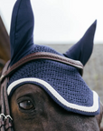 Kentucky Horsewear Fly Veil Wellington with Plaited Cord, Navy