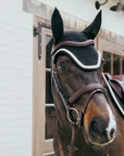 Kentucky Horsewear Fly Veil Wellington with Plaited Cord, Black
