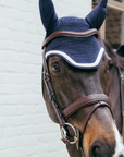 Kentucky Horsewear Fly Veil Wellington with Plaited Cord, Navy