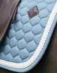 Kentucky Horsewear Dressage Saddle Pad with Plaited Cord, Light Blue
