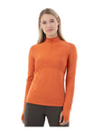 BR Equestrian Ladies Half Zip-Up Pullover Dewie, Mecca Orange