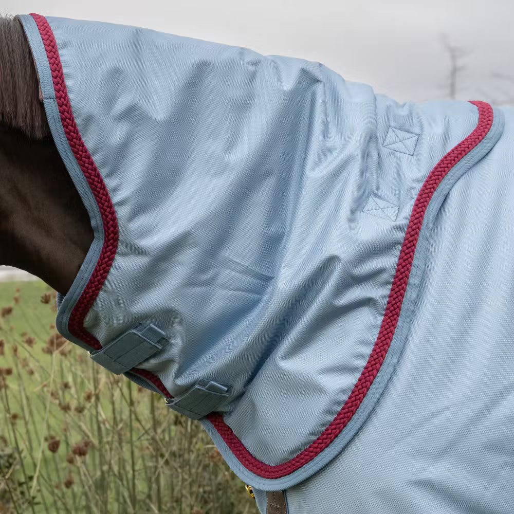 Kentucky Horsewear Neck All Weather Waterproof Pro with Braided Cord, Denim