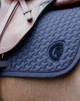 Saddle Pad plaited 3D logo show jumping navy