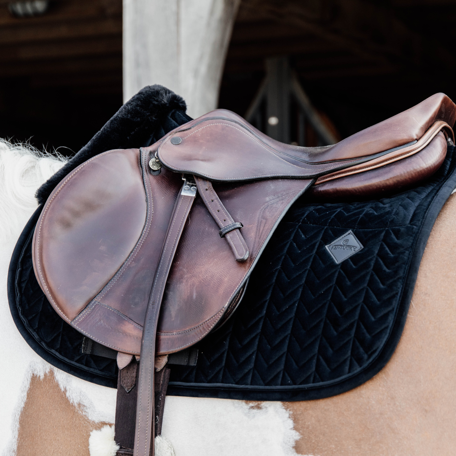 Kentucky Horsewear Skin Friendly Saddle Pad Velvet Jumping, Black